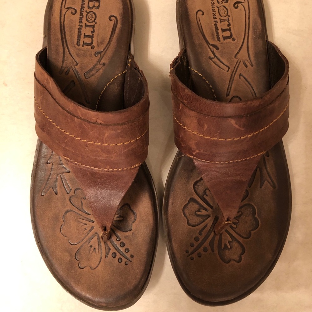 BORN Brown Leather Sandals Like New sz 7